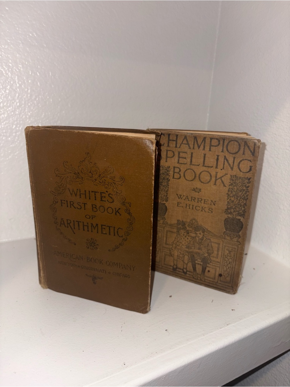 Antique School Book Bundle – 1890 Arithmetic & 1909 Spelling Book
